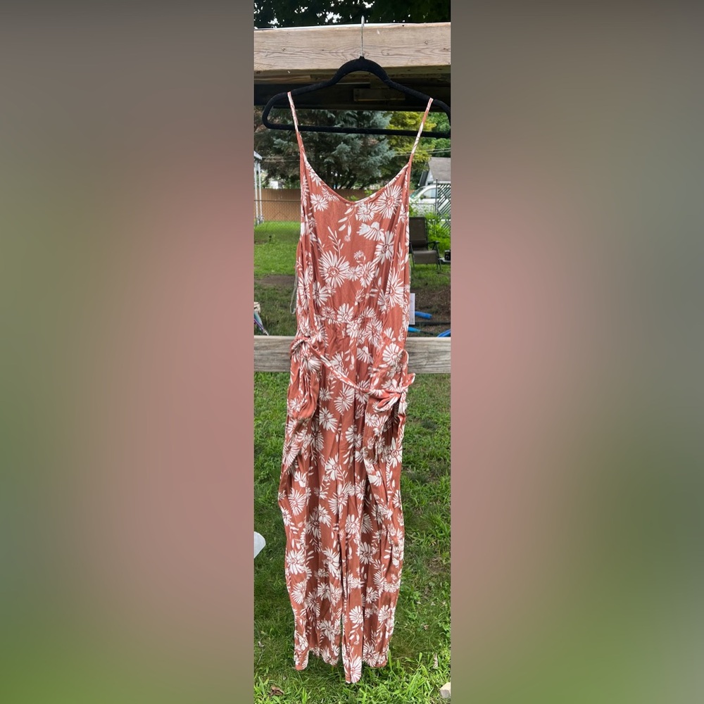 Floral wide leg jumpsuit